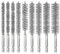 9Pcs Stainless Steel Wire Bore Brushes, Wire Brushes Drills Set Wire Brushes for Cleaning Wire Brush Set Thick Flexible Feeding Tube Cleaning Brushes Hex Shank Handle for Power Drill