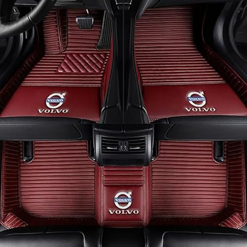 YWXKZZMX Leder Auto Fussmatten, für Volvo C30 2006-2012 (LHD) Maß Auto FußMatten Teppich Matten Allwetter Fußmatten Zubehör,D
