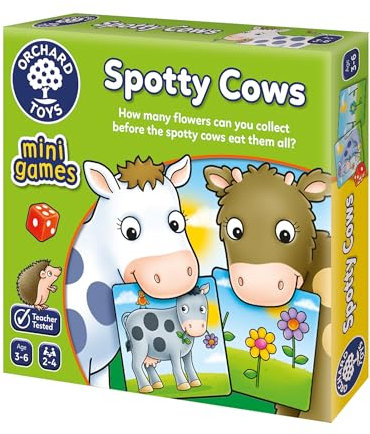 Orchard Toys Spotty Cows Mini Game for Kids Children’s Number and Matching Travel Game. 3-6 years old.