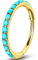 OUFER 20G Gold Nasenring Chirurgenstahl 316L Natürliches Türkis Nasenpiercing Ring 8 mm Piercing Nase Nasenpiercing Schmuck Nostril Piercing Ring Nasenring clicker