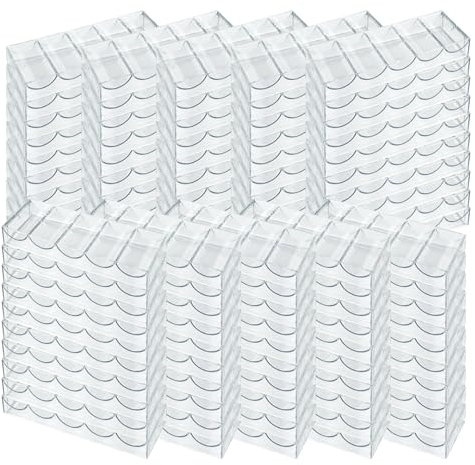 Gamers Lounge Pokerchip-Tabletts – 100 Stück transparente Acryl-Pokerchip-Racks – Chip-Aufbewahrung und Vitrine (100)
