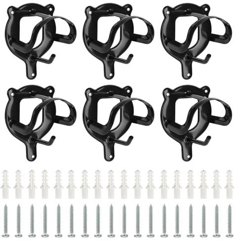 YIK TUNG 6 Stück Pferde-Zaumzeughalter, Equestrian Bridle Hanger, Halterung Zaumzeug, Aufbewahrung Halfter Aufhänger, Haken Pferd Tack, Metall Trensenhalter für Pferde, Reitstall, Sattelkammer