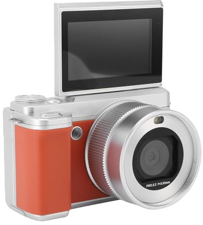 Diyeeni 5K 80MP Digital Camera, Dual Lens Flip Screen 18X Zoom Autofocus Wifi Camera for Travel, Vlog Recording, Sports Photography. Wifi Hotspot for Photo Transfer (Brown)