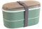 ULTECHNOVO 1 juego Caja de Almuerzo de Doble Capa para Cubiertos Fiambrera de Verde para Oficina y Colegio para Calentar Microondas Diseño Práctico y Duradero de Limpiar