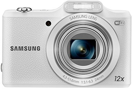 Samsung WB50F 16.2MP Smart WiFi & NFC Digital Camera with 12x Optical Zoom and 3.0 LCD White (Renewed)