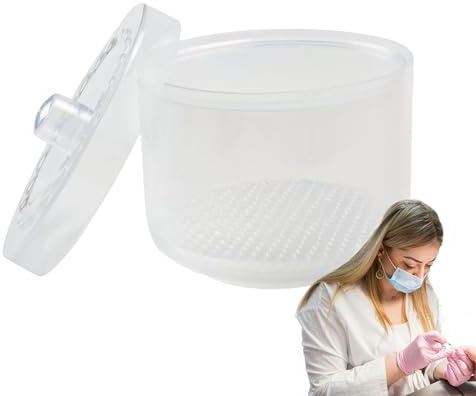 Sterilisator-Reinigungstablett – PP-Nagelwerkzeugkasten, kompakter tragbarer Behälter, hitzebeständiger Desinfektions-Abflusskorb aus Kunststoff mit sicherem Verschluss | Praktische Hygieneaufbewahrun