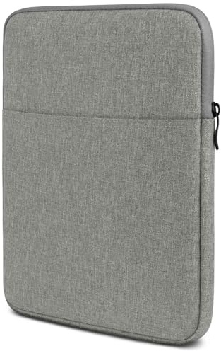 moex Tablet Hülle für Samsung Galaxy Tab A11 Plus Tasche mit Reißverschluss und Fach für Zubehör, Nylon Stoff Sleeve weich Gepolstert, Schutzhülle Minimalistisch Dash Case, Grau