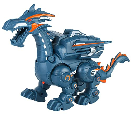 predolo Dinosaurier Großer Elektronischer Dino Roboter mit Sprühnebel Beweglichem Hals Und Schwanz Mundbewegung aus für Kinder Ab 3 für Geburtstage