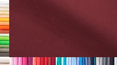 1buy3 Bündchenstoff XXL als Meterware|doppelt: 75cm breit|einfach: 150cm breit|Farbe: 24 Weinrot|0,25m lang|96% Baumwolle, 4% Elasthan|Jersey Grundpreis pro qm: € 15,97