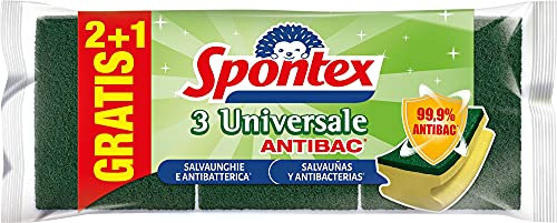 Spontex Spugna abrasiva salvaunghie, 1 confezione con 3 pezzi