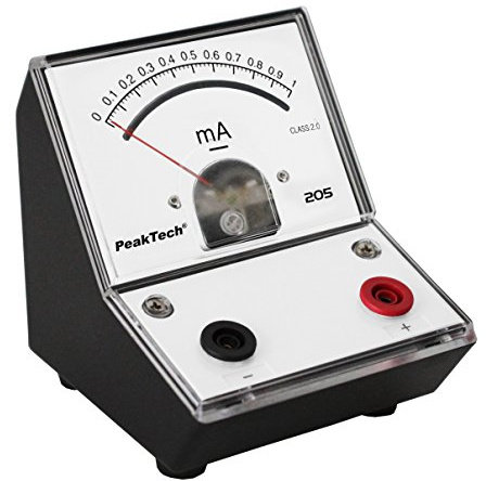 PeakTech P 205-03 Strommessgerät/ Amperemeter Analog/ Messgerät mit Spiegelskala 0 … 1mA DC