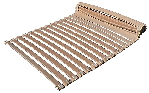 BALE Bio Holz Rollrost für Bett Matratze I 100 x 210 cm, Flexibles Lattenrost mit Federholzleisten aus Buchenholz (28 Federleisten), Roll-Lattenrost Bettrost Holzlatten