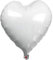 Kopper-24 Folienballon Herz 45 cm Luftballon Hochzeit Helium Ballon 18 Zoll Heliumballon Heart Love Valentinstag Herzballon XL Geburtsatag Party Deko Dekoration bunt JGA Folie Sterne (weiß)