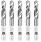 Hymnorq M8 x 1.25 Metric HSS 4341 Combination Drill and Tap Bit Set of 5pcs with 1/4” Hex Shank and Self-Centering Split Point for Tapping in Wood Plastic and Aluminum