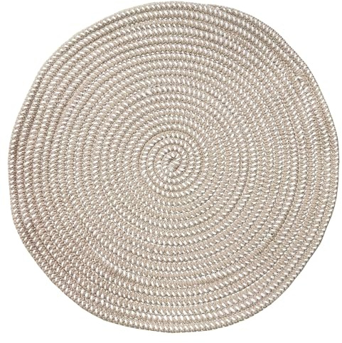 Handgewebte runde Teppiche für Wohnzimmer, Schlafzimmer, Arbeitszimmer, Computerstuhl, Kissen, Unterlage, Fußmatte, runder Teppich, Korb, Drehstuhl-Polster, Couchtisch-Teppich 4' Round Light Camel