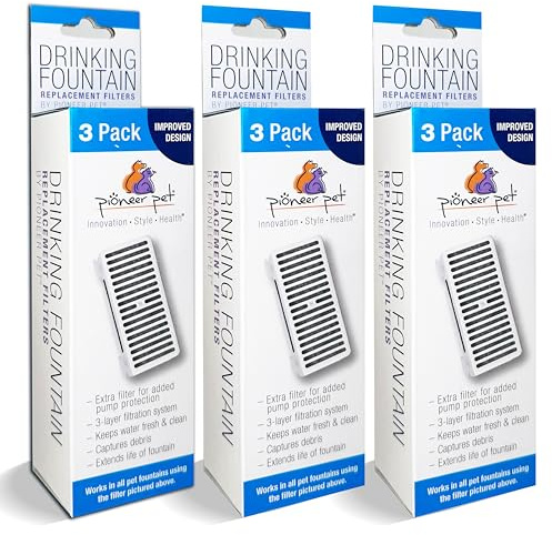Pioneer Pet 3 Stück T-förmige Filter für Lebensmittel, Wasser und ruhige Brunnen