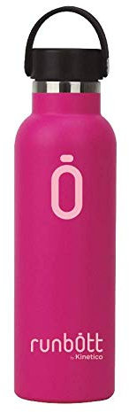 Runbott Botella Termo Ceramica - Fucsia - Acero térmico sin BPA con Recubrimiento Interno de cerámica