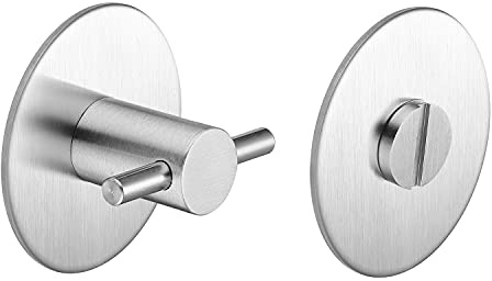 ck-türbeschläge Kleberosetten | 2 mm hoch | V2A Edelstahl matt | 3M-Folie (WC-Rosette)