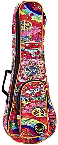 Ortega Guitars Gigbag für Sopran Ukulelen mit Schultergurten - Peace 68 (KUB-68-SO)