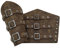 Wikinger-Armschienen, mittelalterliche Gürtel-Leder-Schnalle-Armschienen, handgefertigte Vollnarbenleder-Armschienen, Ritter LARP Retro Renaissance Armschützer, Halloween Kostümzubehör für Mottoparty