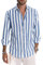 Meilicloth Mens Shirts Long Sleeve Button Down Casual Linen Spring Summer Beach Shirt for Men Sky Blue