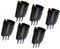 6 Pezzi Adattatore Schuko, Adattatore Spina Elettrica, Max 1500W 250V (Spina Piccola 10A, Nero)
