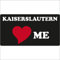 Indigos UG - Aufkleber 15x8 cm - Stadt - Kaiserslautern - Love me - schwarz - für Auto Laptop - Freizeit - Sport- Fussball - mit Herz - Herzaufkleber