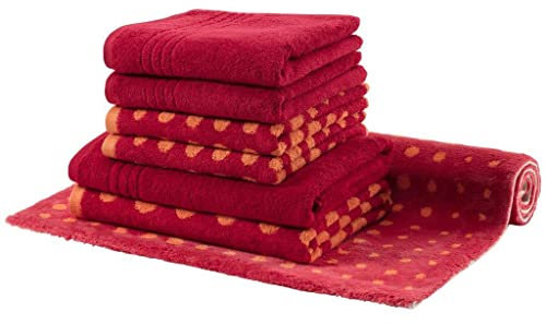 Egeria DOT Set Komplettset 70x120cm Badteppich Handtuch Duschtuch 020 Grey