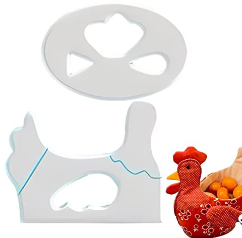 HINAA Korbvorlage Set | Kreative Huhn Eierkorb Vorlage - Acryl Schnittmuster Vorlage New DIY Quilten Nähen Handwerk Stickerei Handgemachte Geschenke