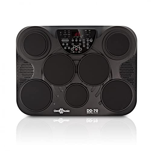 Gear4music Elektronisches Tischschlagzeug Pads für erwachsene Anfänger
