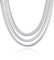 RUGGED steel Edelstahl Schlangen-Ketten Set 3 Halsketten (5/6 / 8 mm) Layering Look (inkl. Schmuck-Box) (Silber, 45)