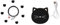 Legami - Filo Magnetico Portafoto, Magnetic Wire Photo Holder, 120 cm, Tema Cat, 7 Ferma-Foto a Forma di Gatto, da Appendere & Scalda Tazza Usb, Warm it up, 10x10 cm, Tema Cat, in Vinile