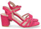 shoes&blues.es 72114-Sandalia de Tacon para Mujer, Comoda, con Palas Finas, Talon Abierto, y Cierre de Hebilla, Primavera Verano 2023. Talla 38 Fucsia