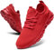 MGNLRTI Chaussures de course à pied pour femme - Chaussures de tennis - Chaussures de sport à enfiler, Rouge, 40 EU