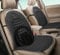 Auto Accessori Lupex - Coppia di schienali universali anteriori con coprivolante e 2 copri cintura, colore grigio tessuto poliestere, per sedili auto, furgone, con 92 sfere massaggianti