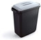 Durable DURABIN ECO Recycled Black Rectangular Recycling Bin + Grey Lid | 60L