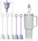 Nearockle 5Pcs Blume Silikon Strohhalm Abdeckung für Stanley Tumbler, wiederverwendbare Einfach zu reinigen, für 6-10cm Strohhalme (Multi Farbe D)