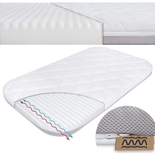 Manufaktura Materacy Matratze für Kinderbett Matratze für Babybett Hochwertiger Schaumstoff Trägermatratze Hochwertiger Schaumstoff (89x52)