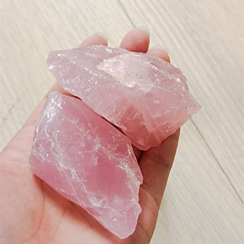 LABDIP Haussammlung Rosa Kristall, grober Kies, Landschaft, schicker rosa Kristallstein, Aquarium-Dekoration, Steinsteine Raumdekoration (Size : 1000g)
