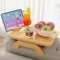 Uwenkjie Armchair tableSofa armrest tray table pine rotating bracket foldable rectangular sofa armrest tray clip on sofa side table armchair traycouch arm table