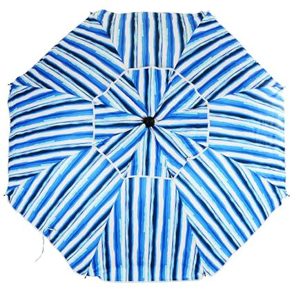 CREVICOSTA QUALITY MARK MARCAS DE CALIDAD - Sombrilla 200 cm con Espiral y Poste de Recorrido Total. Protección total contra los Rayos UV. 8 Varillas (Azores)