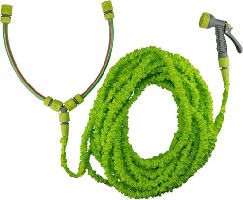 Pet, Dog Garden Shower Accessories - Safe Washing - Pet Grooming - for Large Breed Dog (Expanding Hose Mix Hot/Cold Water 5-15M)