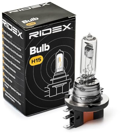 RIDEX H15 Glühlampe Fernscheinwerfer 55/15W 3300K PGJ23t-1 Fernlicht Halogen Birne 106B0016