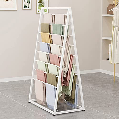 GLMGBP Platzsparender Schal-Organizer-Ständer, Hijab-Aufhänger, freistehender Schal-Aufbewahrungs-Organizer-Ständer aus Metall, bodenstehender Hosenbügel aus Metall, 60 cm/80 cm/100 cm/120 cm breit