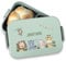 hellomini Mepal Brotdose - Personalisiert - Brotdose Kinder mit Fächern - Snackbox mit Fächern - Lunchbox, Bento Box Geschenk zu Einschulung - Einschulungsgeschenk (Safari, Grün)
