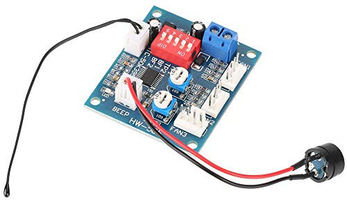 4-Draht-Thermostat, Pwm-Lüftersteuerung DC 12 V mit LED-Alarm für PC für Gaming, Büro und Zuhause