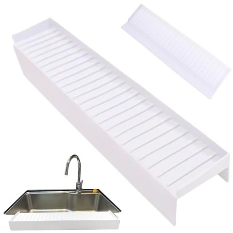 Küchenspüle Spritzschutz 20x4x2 Zoll Nimmern geneigter Waschbecken Wasser Spritzschutz Faltbar & Flexible Silikonspüle Splash -Wach -Waschbeckenkante Protektor transparent, Waschbecken Wasserspritzer