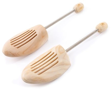 Esvioniq Adjustable Wood Shoe Trees With Spring，Wooden Shoes Tree For Men & Women Shoe Shaped Shoe Lasts Wooden Shoe Stretcher