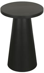 byLIVING Beistelltisch Cone/Massivholz Akazie schwarz lackiert/rund/Wohnzimmertisch/Nachttisch/Echtholz/D 35, H 60 cm