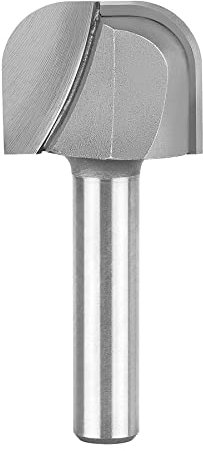 SpeTool 1/4 Inch Shank Bowl & Tray Router Bit, 3/4 Inch Cutting Diameter, Double Flute, Dish Carving Bit with 1/4 Radius, Router Bit for Woodworking
